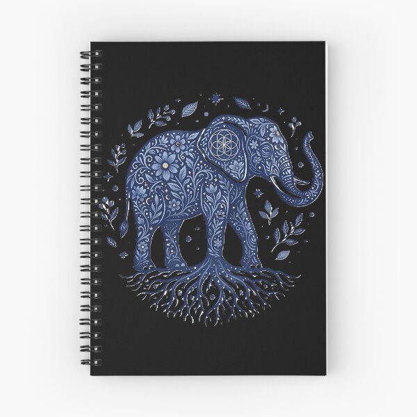 Item preview, Indigo Mystic Elephant - Sacred Roots & Wisdom Silhouette designed and sold by PawsyVibe.