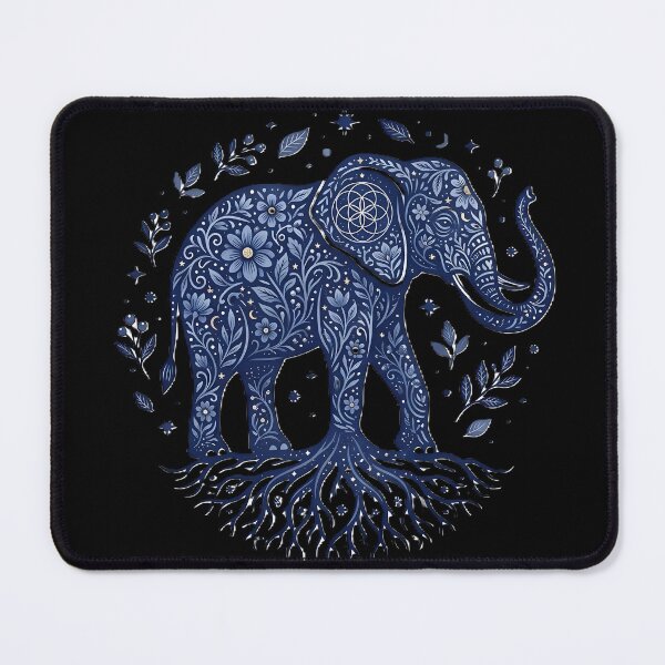 Item preview, Indigo Mystic Elephant - Sacred Roots & Wisdom Silhouette designed and sold by PawsyVibe.