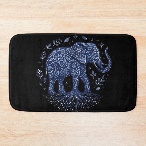 Item preview, Indigo Mystic Elephant - Sacred Roots & Wisdom Silhouette designed and sold by PawsyVibe.