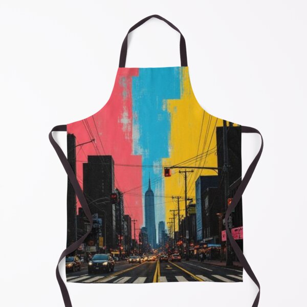 Item preview, Vibrant Silkscreen Cityscape - Modern Graphic Urban Art designed and sold by The Rust Lab.