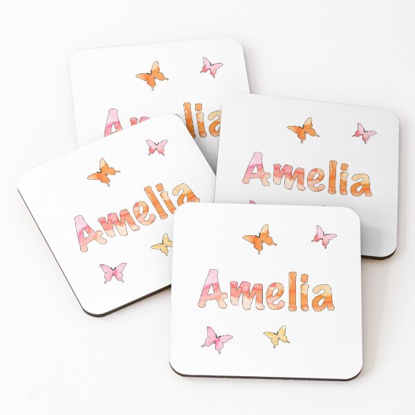 Item preview, Watercolor Name Amelia with Butterflies designed and sold by katifinell.
