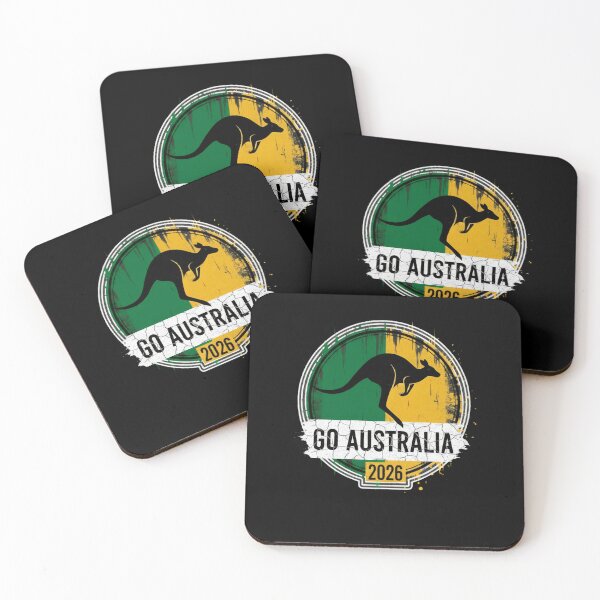 Item preview, Golden Green Kangaroo Emblem Go Australia 2026 Supporter Design designed and sold by bbdwbayu.