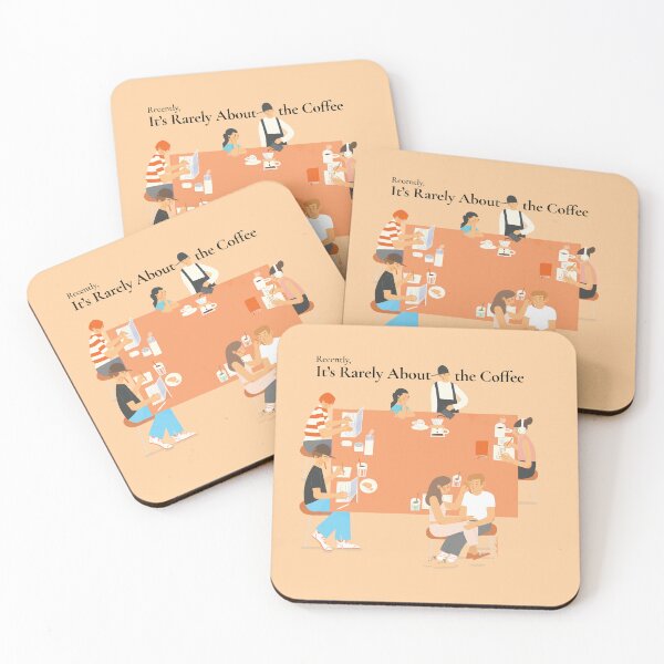 Item preview, Coffee Shop Moments Illustration | Café Culture Art | Creative Workspace Coffee Scene designed and sold by noinudee.