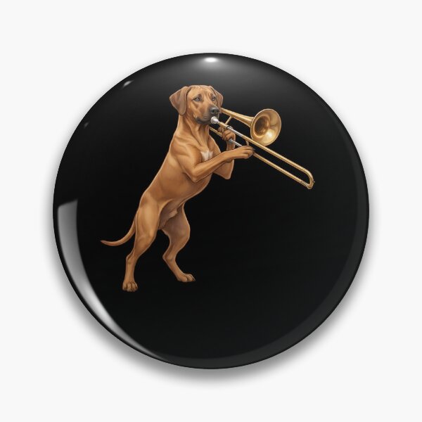 Item preview, Rhodesian Ridgeback Playing Trombone Player Trombonist Dog Lover designed and sold by DoodleTortle.