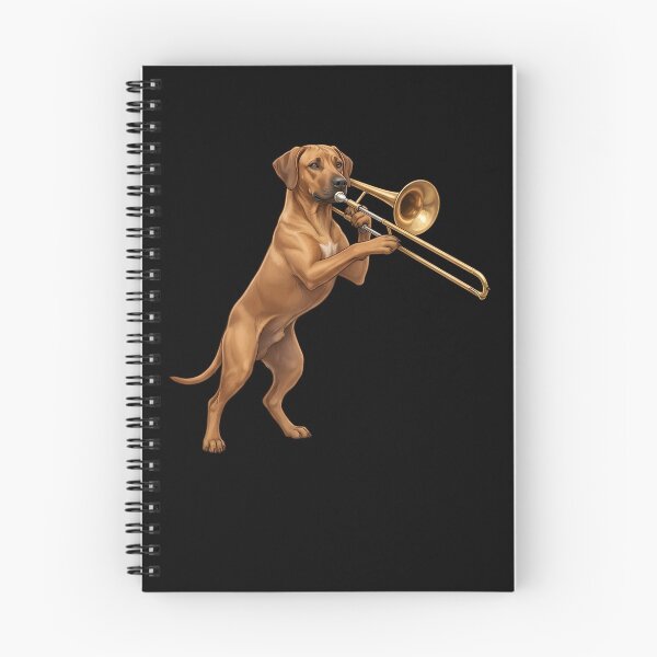 Item preview, Rhodesian Ridgeback Playing Trombone Player Trombonist Dog Lover designed and sold by DoodleTortle.