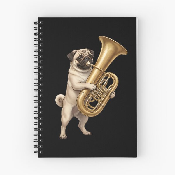 Item preview, Pug Playing Tuba Player Tubaist Dog Lover designed and sold by DoodleTortle.