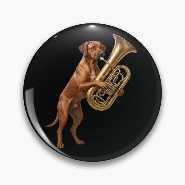 Item preview, Rhodesian Ridgeback Playing Tuba Player Tubaist Dog Lover designed and sold by DoodleTortle.