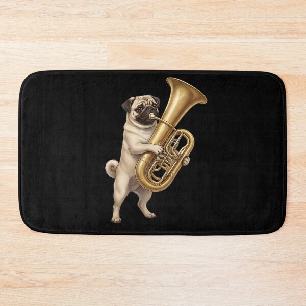 Item preview, Pug Playing Tuba Player Tubaist Dog Lover designed and sold by DoodleTortle.
