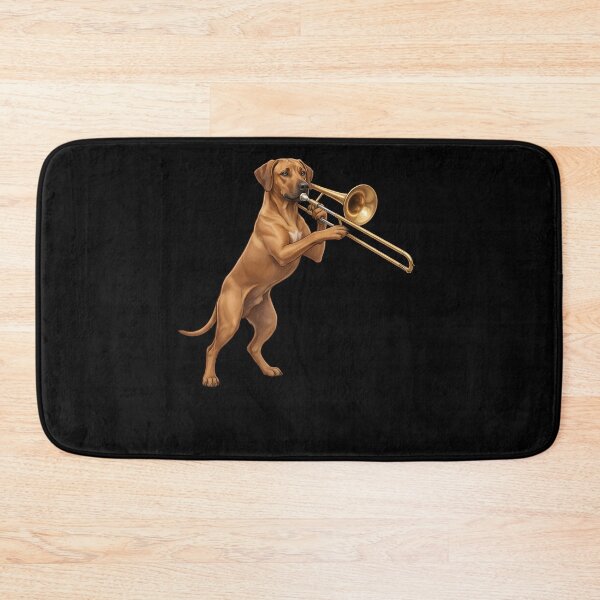 Item preview, Rhodesian Ridgeback Playing Trombone Player Trombonist Dog Lover designed and sold by DoodleTortle.