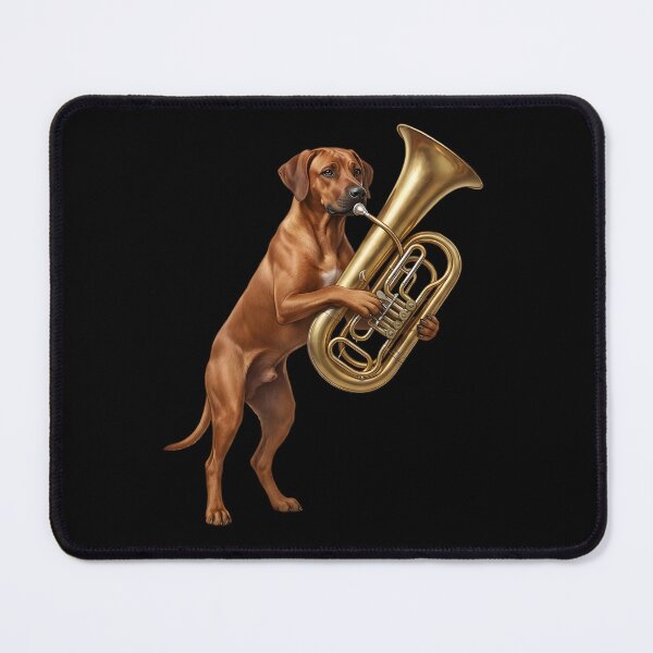 Item preview, Rhodesian Ridgeback Playing Tuba Player Tubaist Dog Lover designed and sold by DoodleTortle.