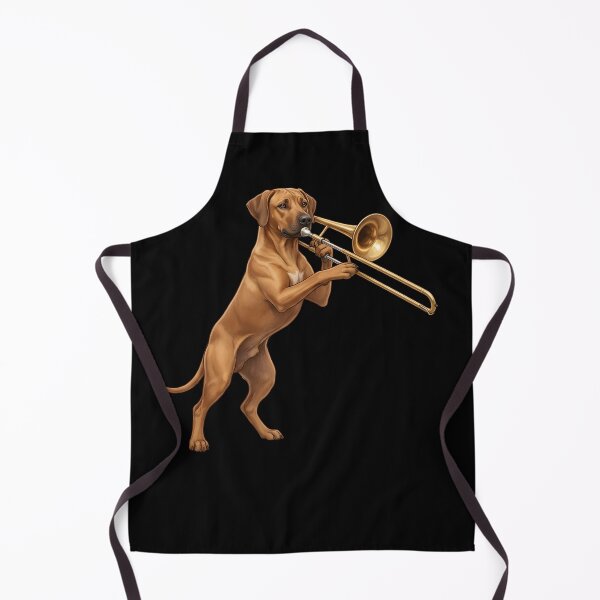 Item preview, Rhodesian Ridgeback Playing Trombone Player Trombonist Dog Lover designed and sold by DoodleTortle.