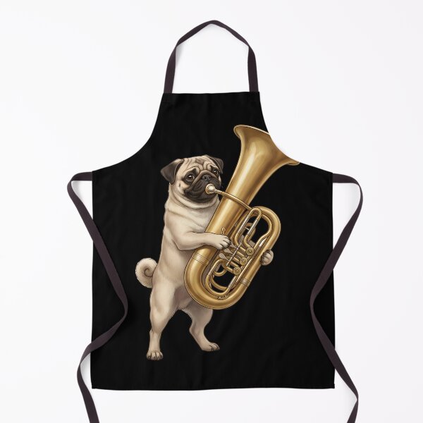 Item preview, Pug Playing Tuba Player Tubaist Dog Lover designed and sold by DoodleTortle.