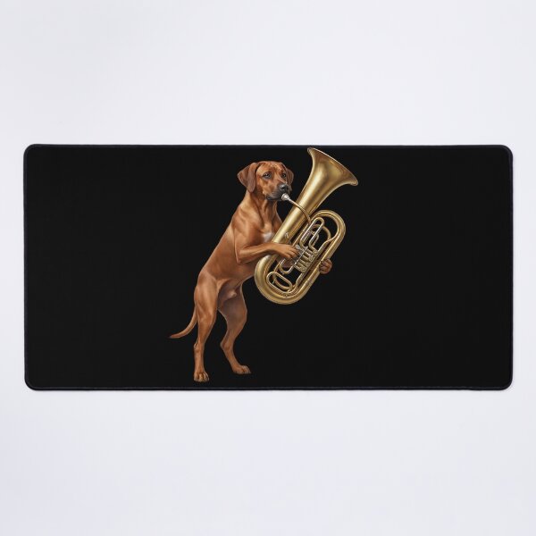 Item preview, Rhodesian Ridgeback Playing Tuba Player Tubaist Dog Lover designed and sold by DoodleTortle.