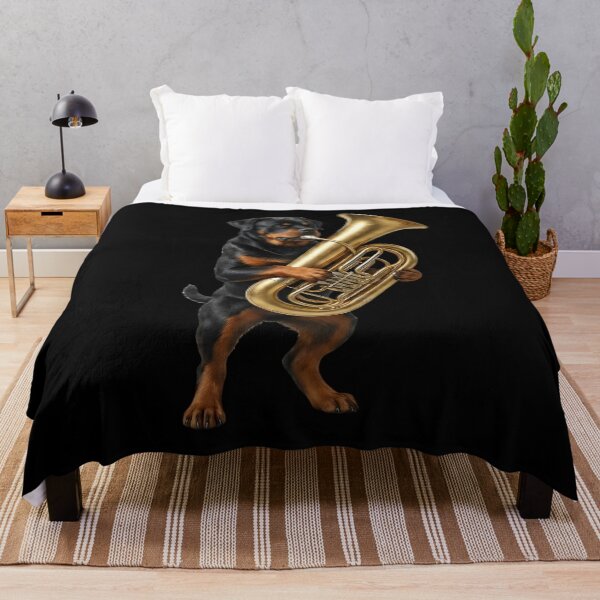 Item preview, Rottweiler Playing Tuba Player Tubaist Dog Lover designed and sold by DoodleTortle.