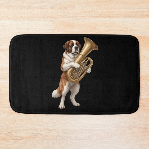 Item preview, Saint Bernard Playing Tuba Player Tubaist Dog Lover designed and sold by DoodleTortle.