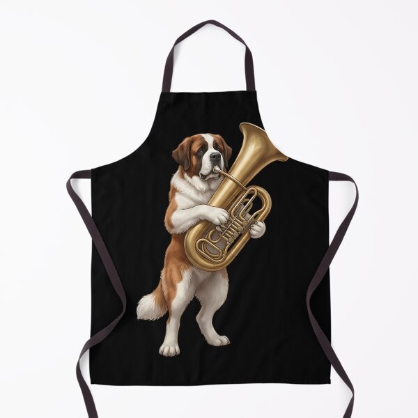 Item preview, Saint Bernard Playing Tuba Player Tubaist Dog Lover designed and sold by DoodleTortle.