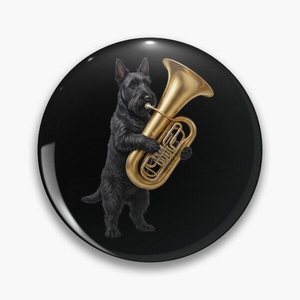 Item preview, Scottish Terrier Playing Tuba Player Tubaist Dog Lover designed and sold by DoodleTortle.