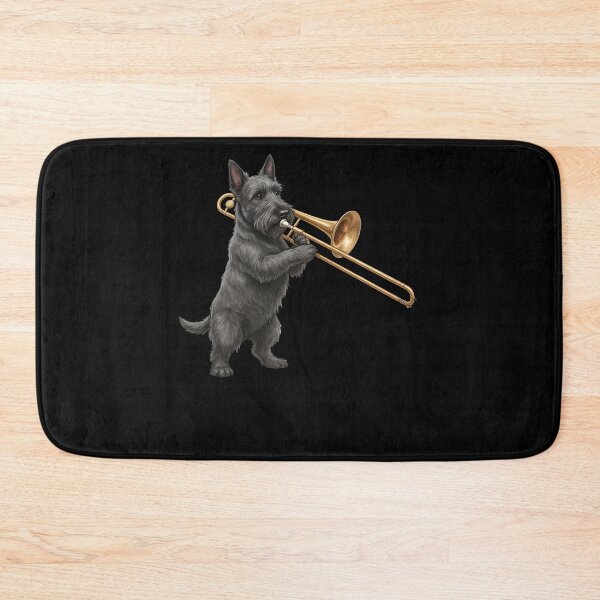 Item preview, Scottish Terrier Playing Trombone Player Trombonist Dog Lover designed and sold by DoodleTortle.