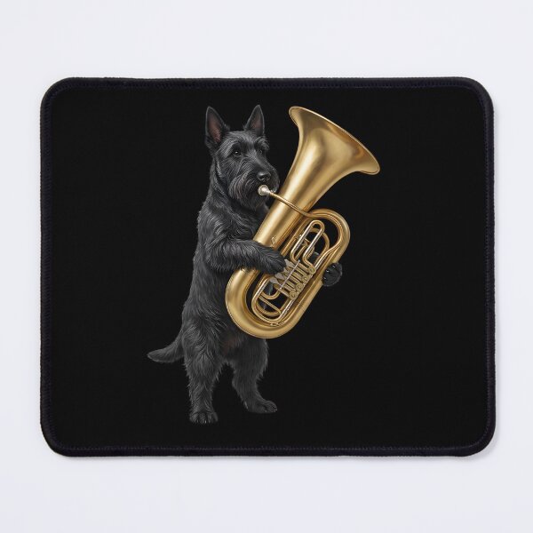Item preview, Scottish Terrier Playing Tuba Player Tubaist Dog Lover designed and sold by DoodleTortle.