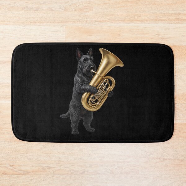 Item preview, Scottish Terrier Playing Tuba Player Tubaist Dog Lover designed and sold by DoodleTortle.