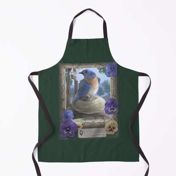 Item preview, Eastern Bluebird at Springtime with Psalms 91:4 designed and sold by JaybirdArtCreations.