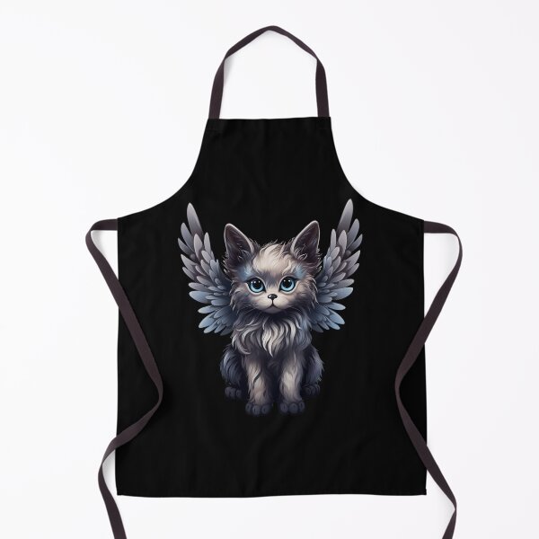 Item preview, Black winged cat designed and sold by bubblyrainbow.