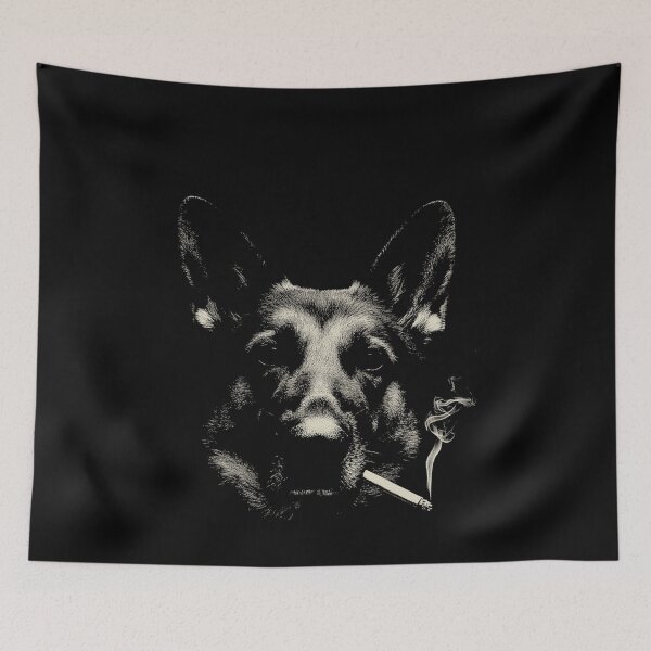 Item preview, German Shepherd Smoking Cigarette Low Key designed and sold by k3rstman1.