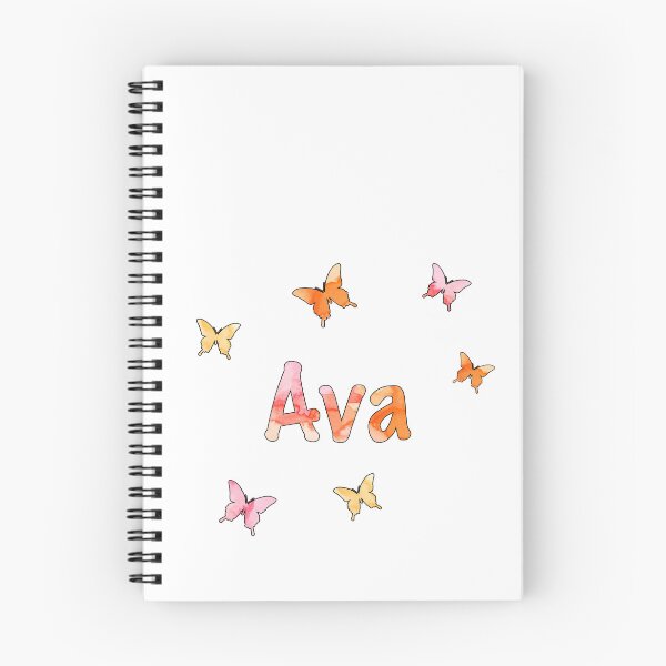 Item preview, Watercolor Name Ava with Butterflies designed and sold by katifinell.