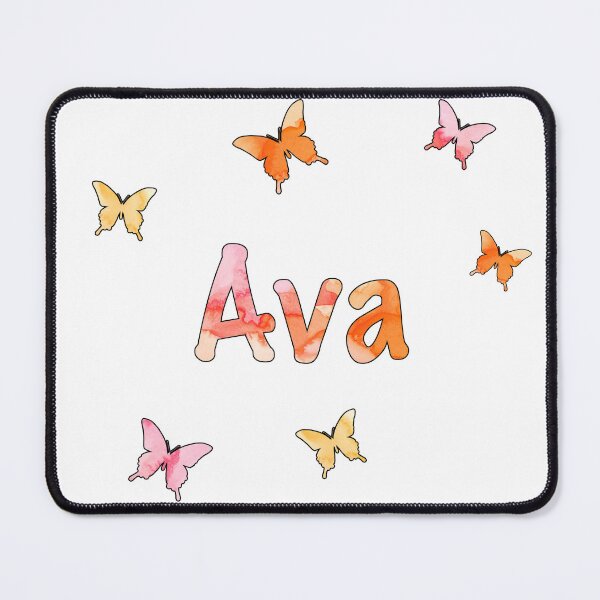 Item preview, Watercolor Name Ava with Butterflies designed and sold by katifinell.