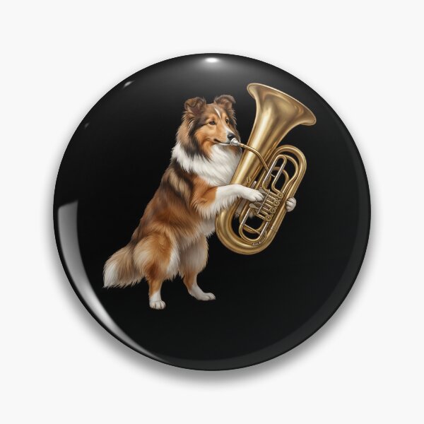 Item preview, Shetland Sheepdog Playing Tuba Player Tubaist Dog Lover designed and sold by DoodleTortle.