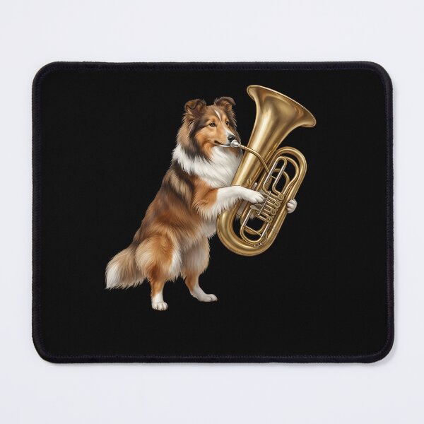 Item preview, Shetland Sheepdog Playing Tuba Player Tubaist Dog Lover designed and sold by DoodleTortle.