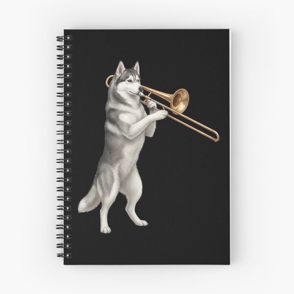 Item preview, Siberian Husky Playing Trombone Player Trombonist Dog Lover designed and sold by DoodleTortle.