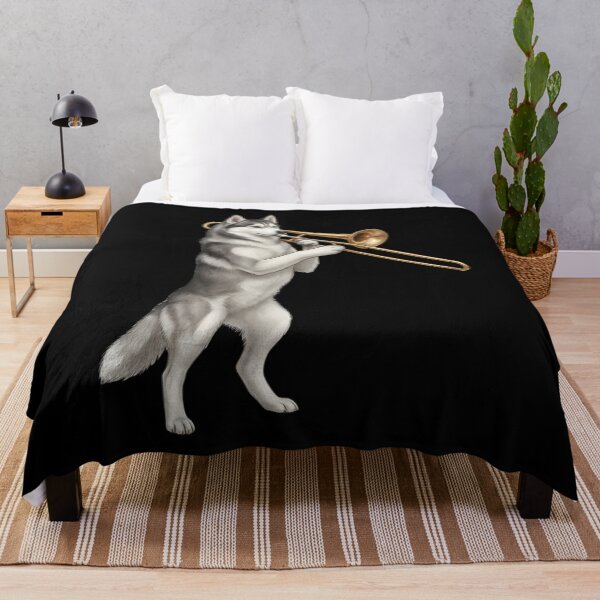 Item preview, Siberian Husky Playing Trombone Player Trombonist Dog Lover designed and sold by DoodleTortle.