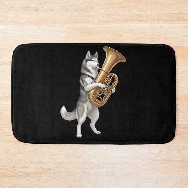 Item preview, Siberian Husky Playing Tuba Player Tubaist Dog Lover designed and sold by DoodleTortle.