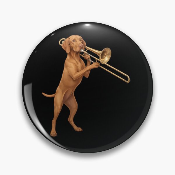 Item preview, Vizsla Playing Trombone Player Trombonist Dog Lover designed and sold by DoodleTortle.