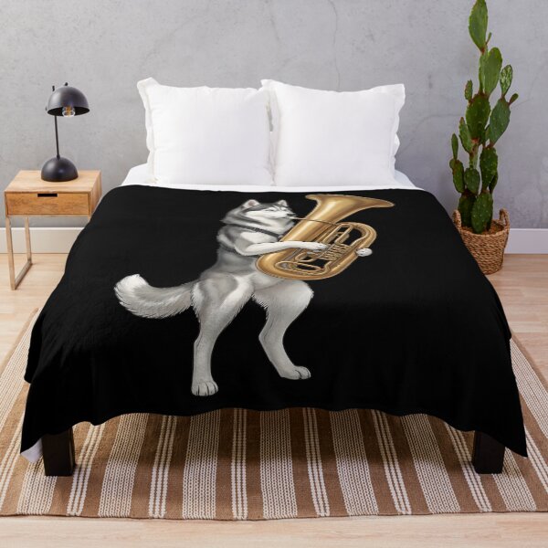 Item preview, Siberian Husky Playing Tuba Player Tubaist Dog Lover designed and sold by DoodleTortle.