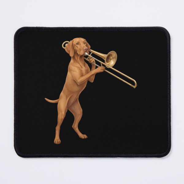 Item preview, Vizsla Playing Trombone Player Trombonist Dog Lover designed and sold by DoodleTortle.