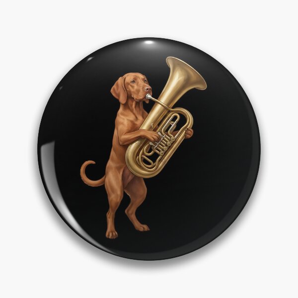 Item preview, Vizsla Playing Tuba Player Tubaist Dog Lover designed and sold by DoodleTortle.