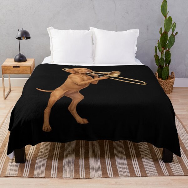 Item preview, Vizsla Playing Trombone Player Trombonist Dog Lover designed and sold by DoodleTortle.