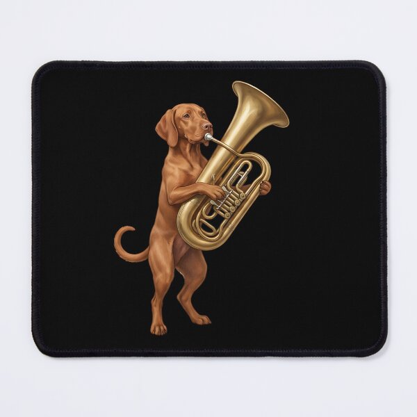 Item preview, Vizsla Playing Tuba Player Tubaist Dog Lover designed and sold by DoodleTortle.