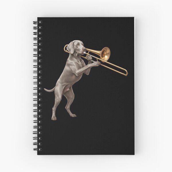 Item preview, Weimaraner Playing Trombone Player Trombonist Dog Lover designed and sold by DoodleTortle.
