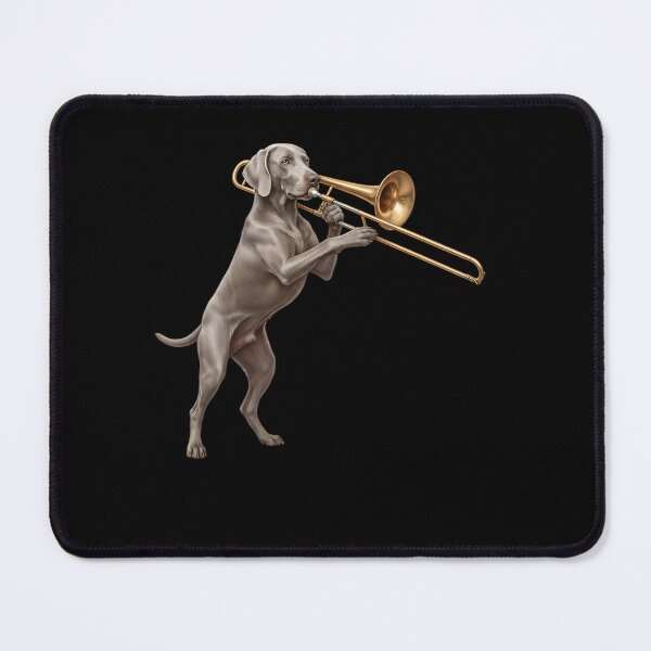 Item preview, Weimaraner Playing Trombone Player Trombonist Dog Lover designed and sold by DoodleTortle.