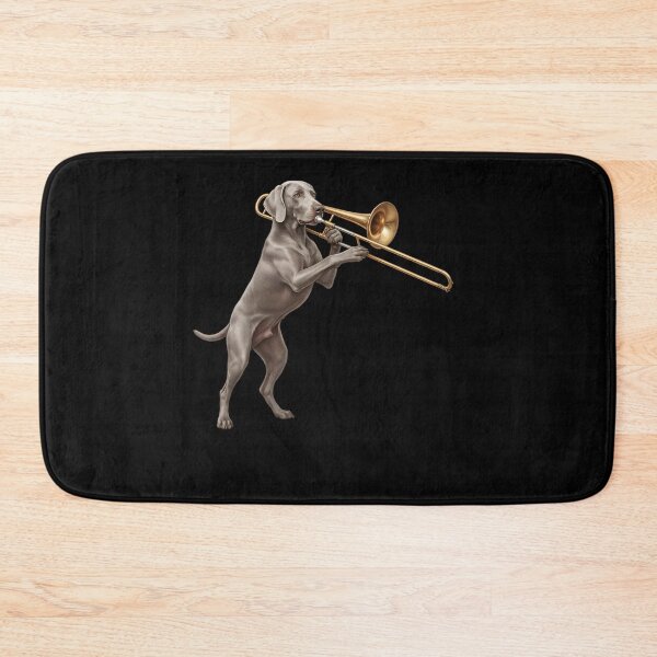 Item preview, Weimaraner Playing Trombone Player Trombonist Dog Lover designed and sold by DoodleTortle.