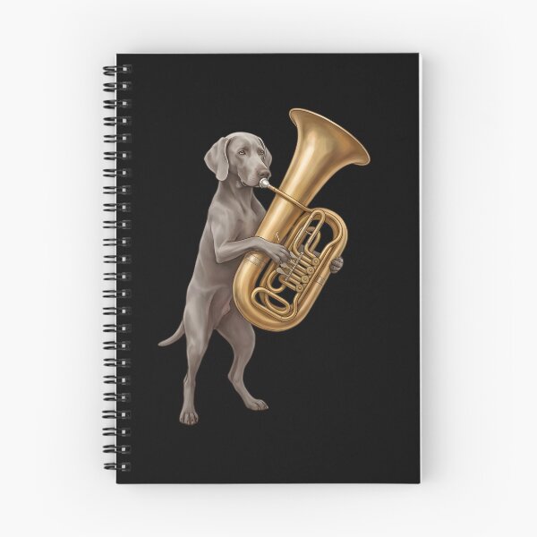 Item preview, Weimaraner Playing Tuba Player Tubaist Dog Lover designed and sold by DoodleTortle.