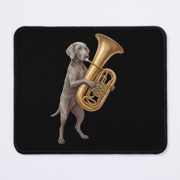 Item preview, Weimaraner Playing Tuba Player Tubaist Dog Lover designed and sold by DoodleTortle.