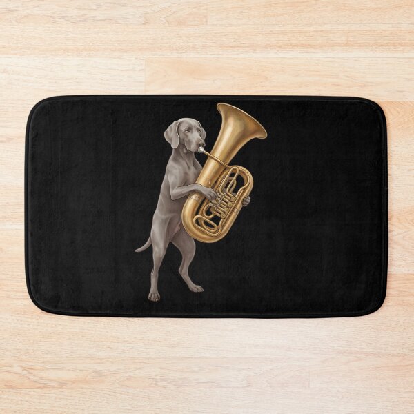 Item preview, Weimaraner Playing Tuba Player Tubaist Dog Lover designed and sold by DoodleTortle.