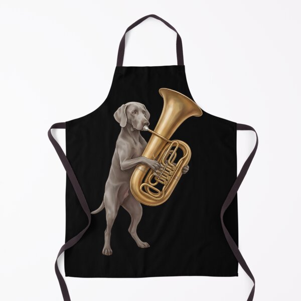 Item preview, Weimaraner Playing Tuba Player Tubaist Dog Lover designed and sold by DoodleTortle.