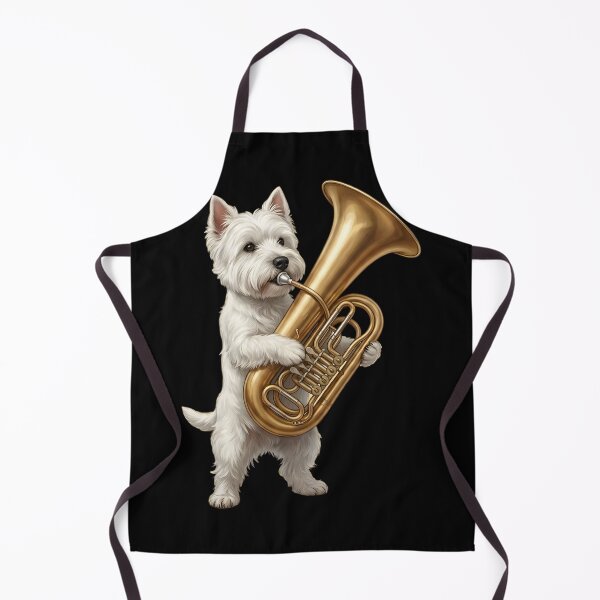 Item preview, West Highland White Terrier Playing Tuba Player Tubaist Dog Lover designed and sold by DoodleTortle.