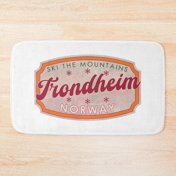 Item preview, Trondheim, Norway, Ski, textured skiing badge designed and sold by Wanderful-roads.