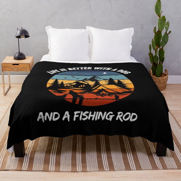 Item preview, Retro Sunset Fishing & Camping with My Dog Adventure Gear designed and sold by paws-peaks-adv.